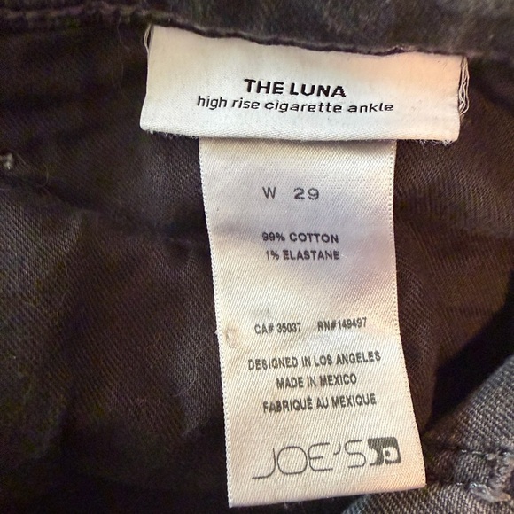 Joe’s Jeans The Luna High Rise Cigarette Ankle Grey Distressed - Women’s 29 - Picture 12 of 12
